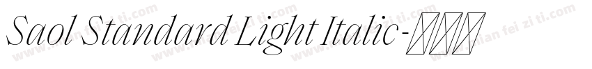 Saol Standard Light Italic字体转换